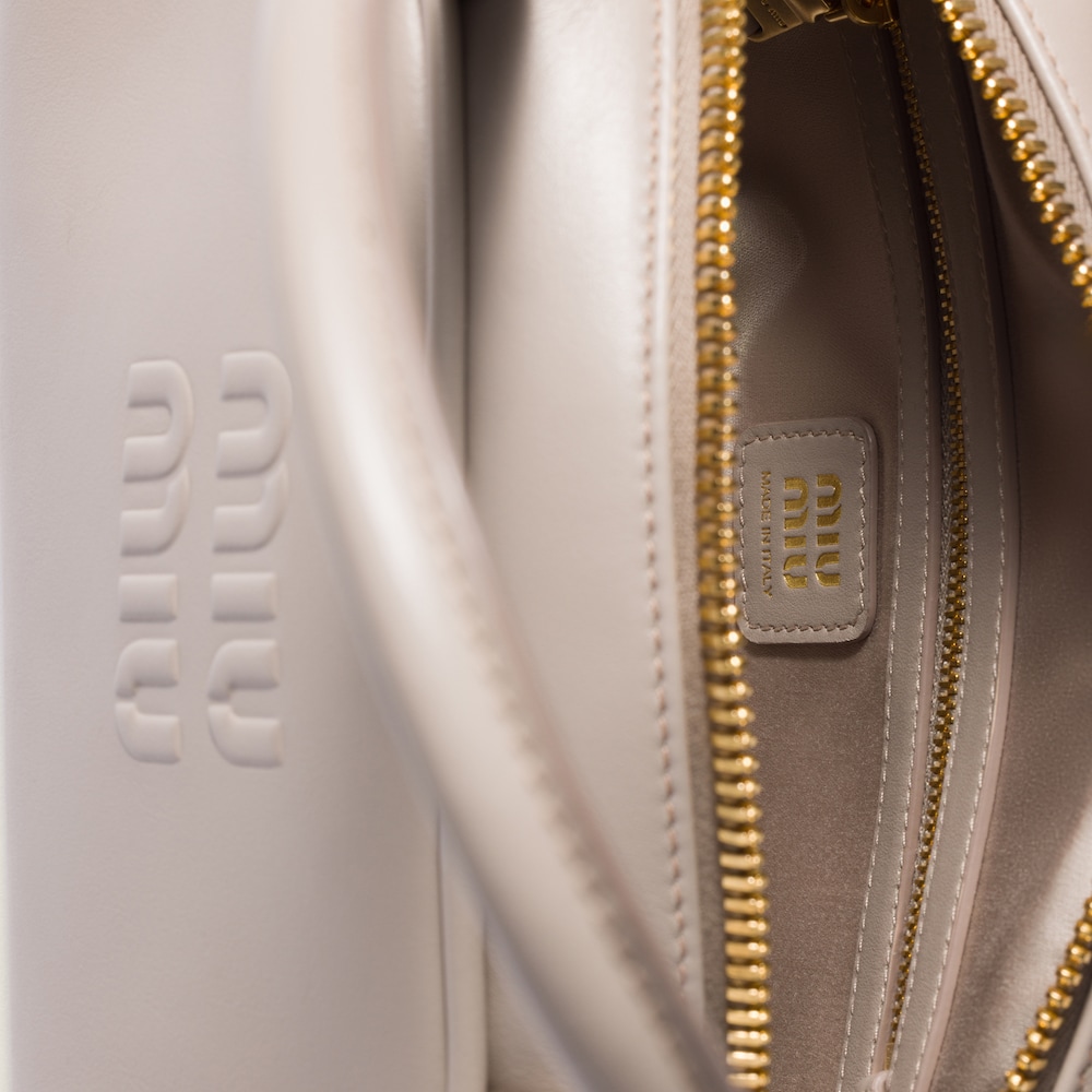 Miu Miu Beau leather bag Pumice Stone