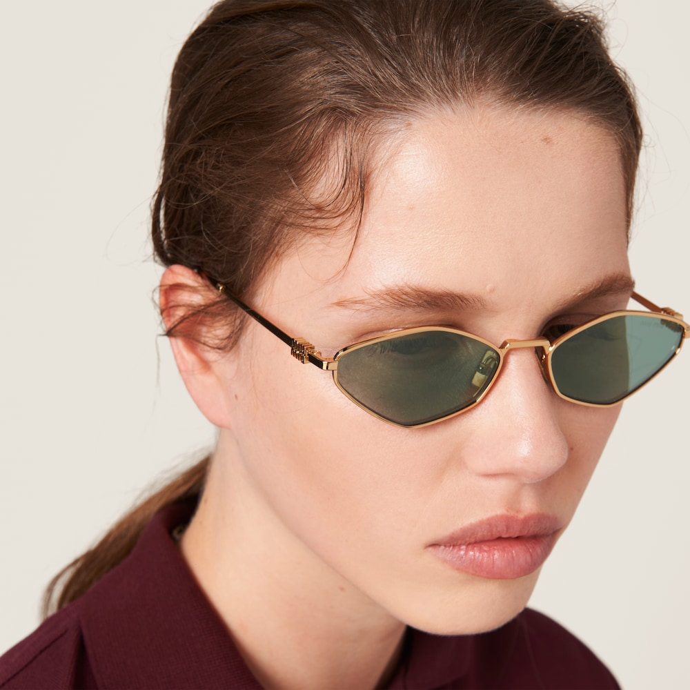 Miu Miu Logo sunglasses - Water Green Lenses
