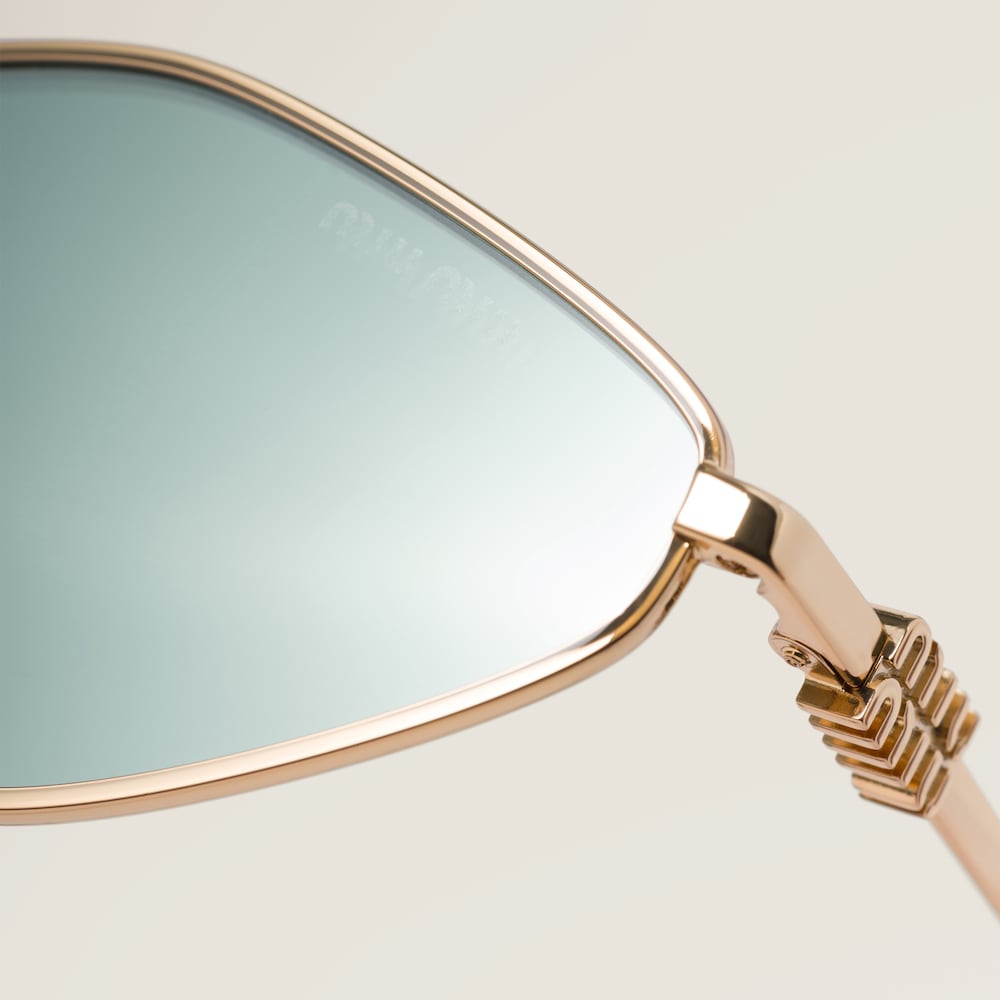Miu Miu Logo sunglasses - Water Green Lenses