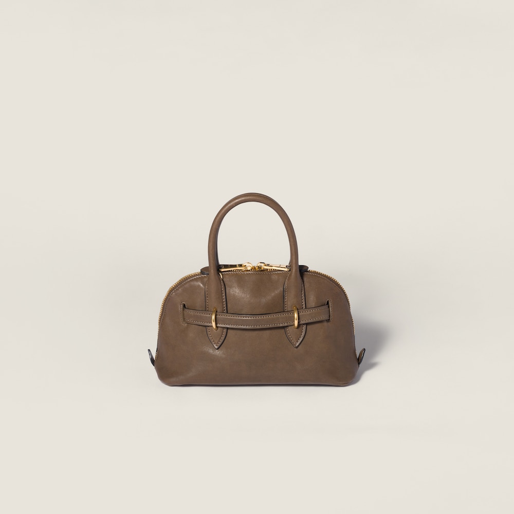 Miu Miu Aventure nappa leather top-handle bag Tundra