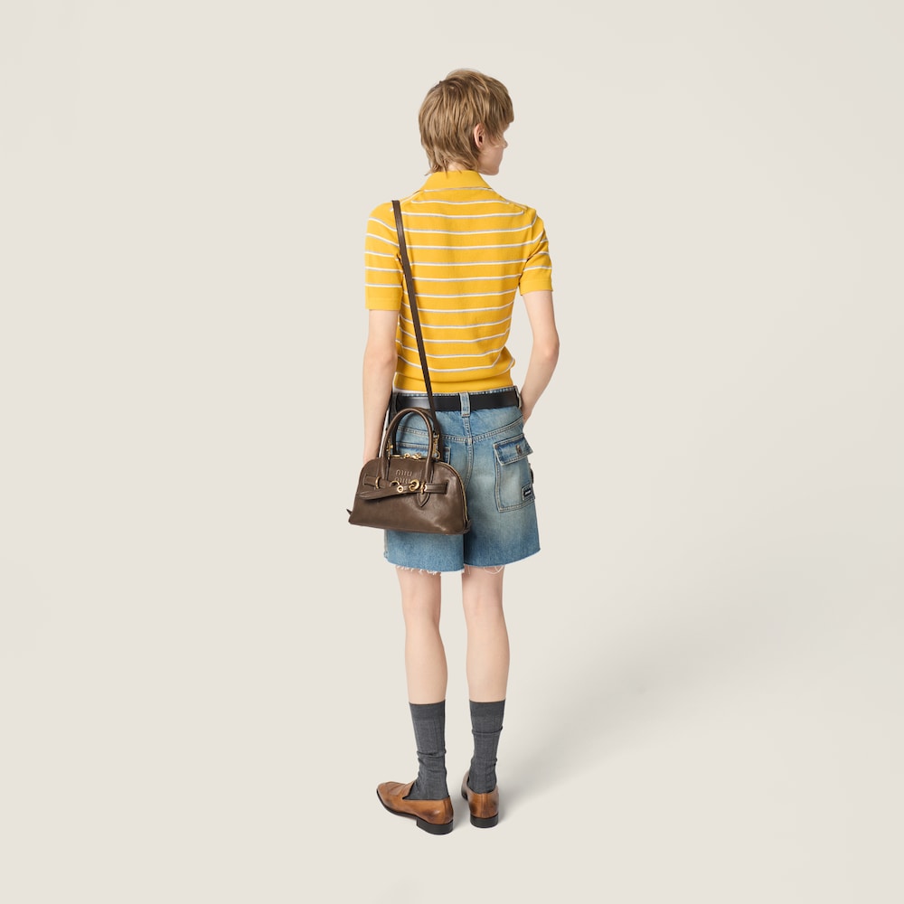 Miu Miu Aventure nappa leather top-handle bag Tundra