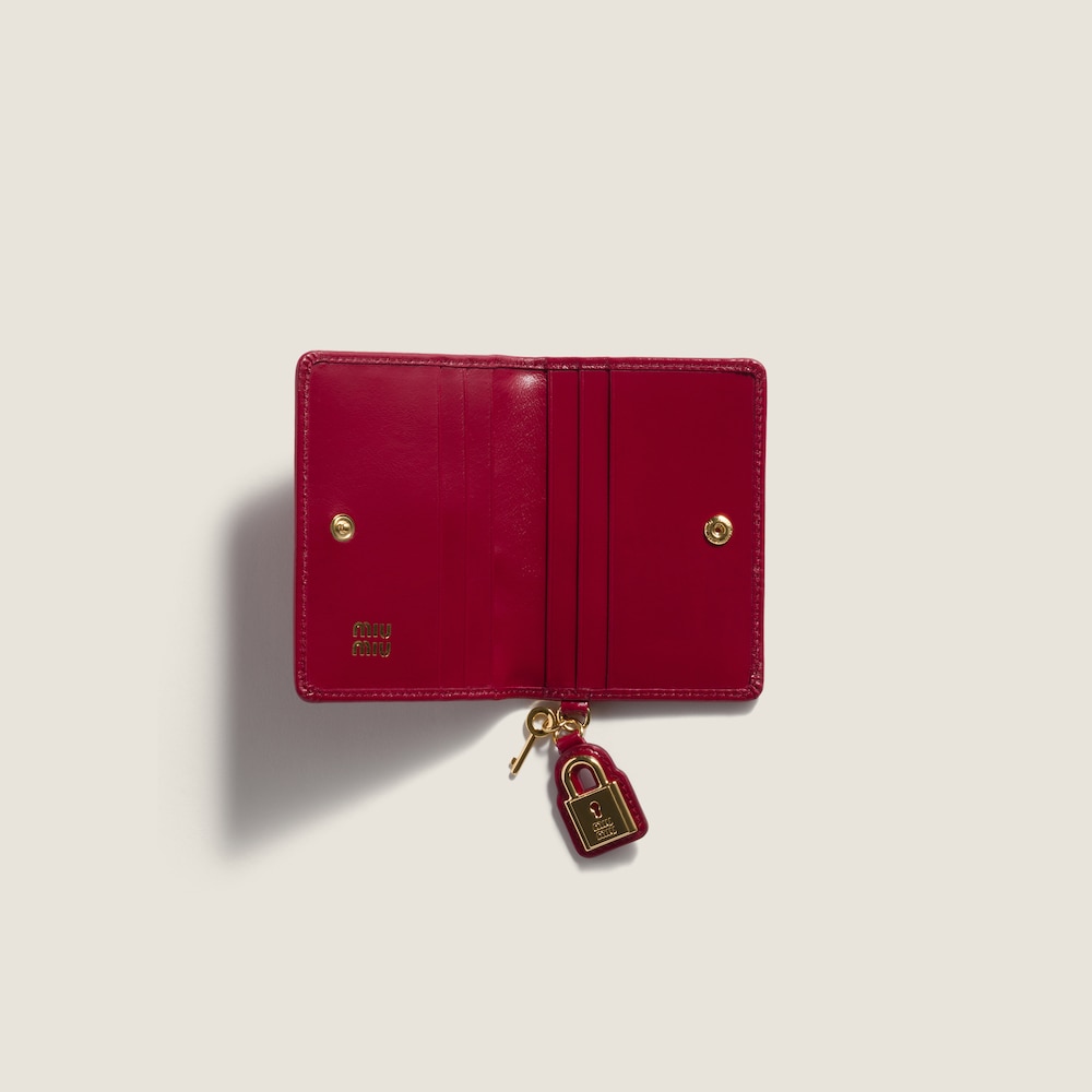 Miu Miu Leather card holder Ruby Red