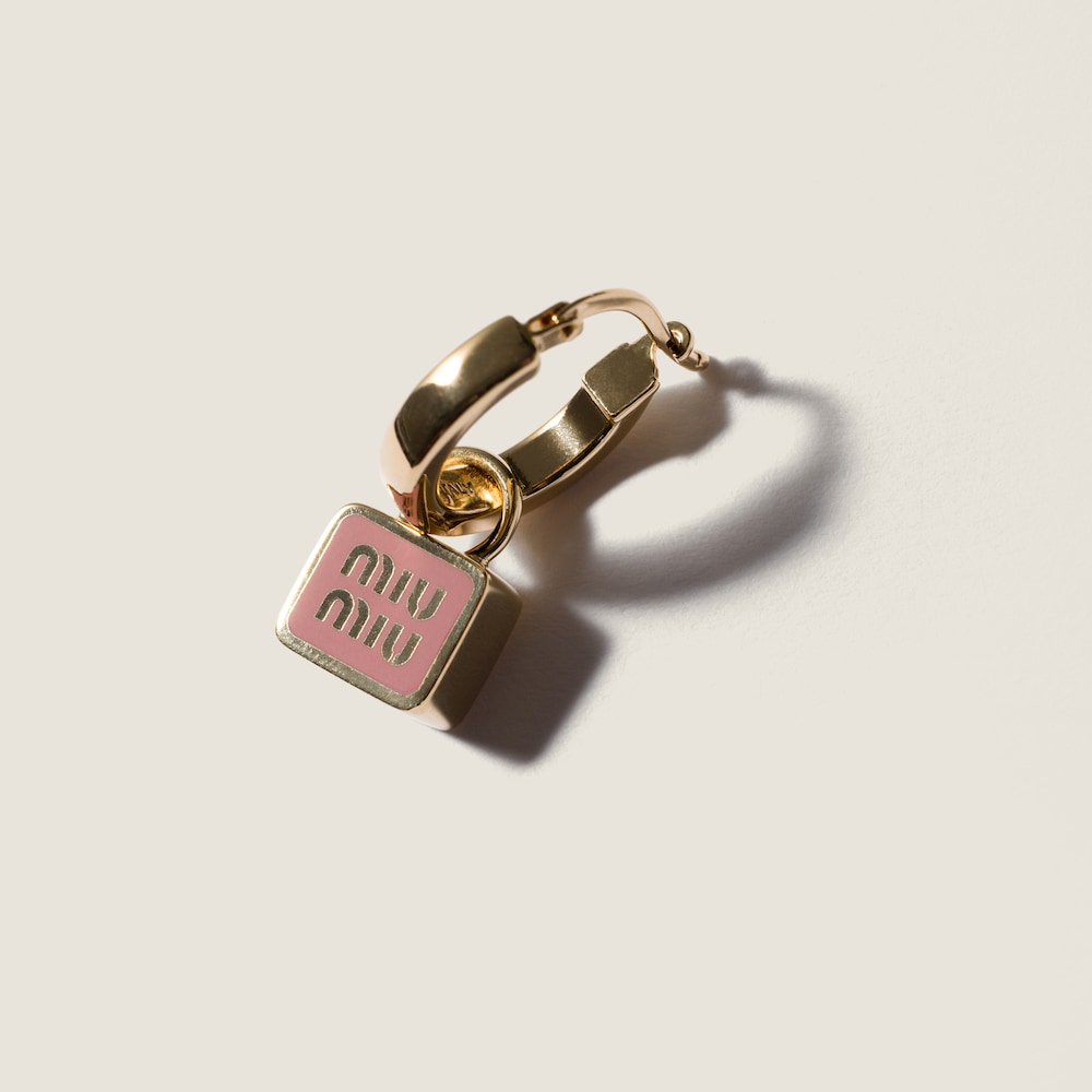 Miu Miu Metal earrings Orchid Pink
