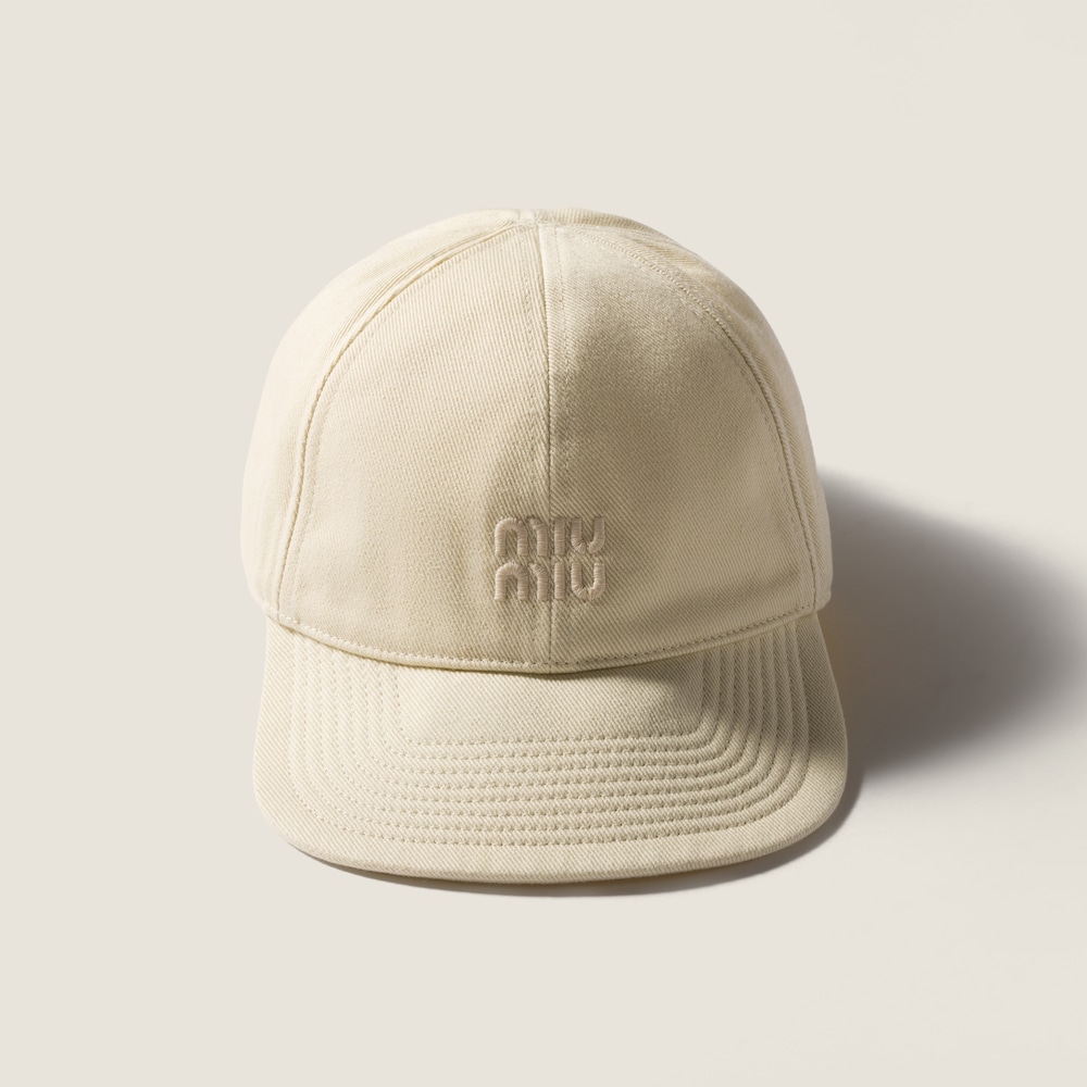 Miu Miu Drill baseball cap - Cream