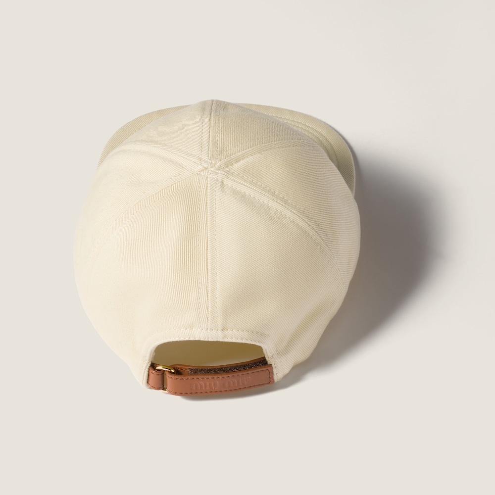 Miu Miu Drill baseball cap - Cream