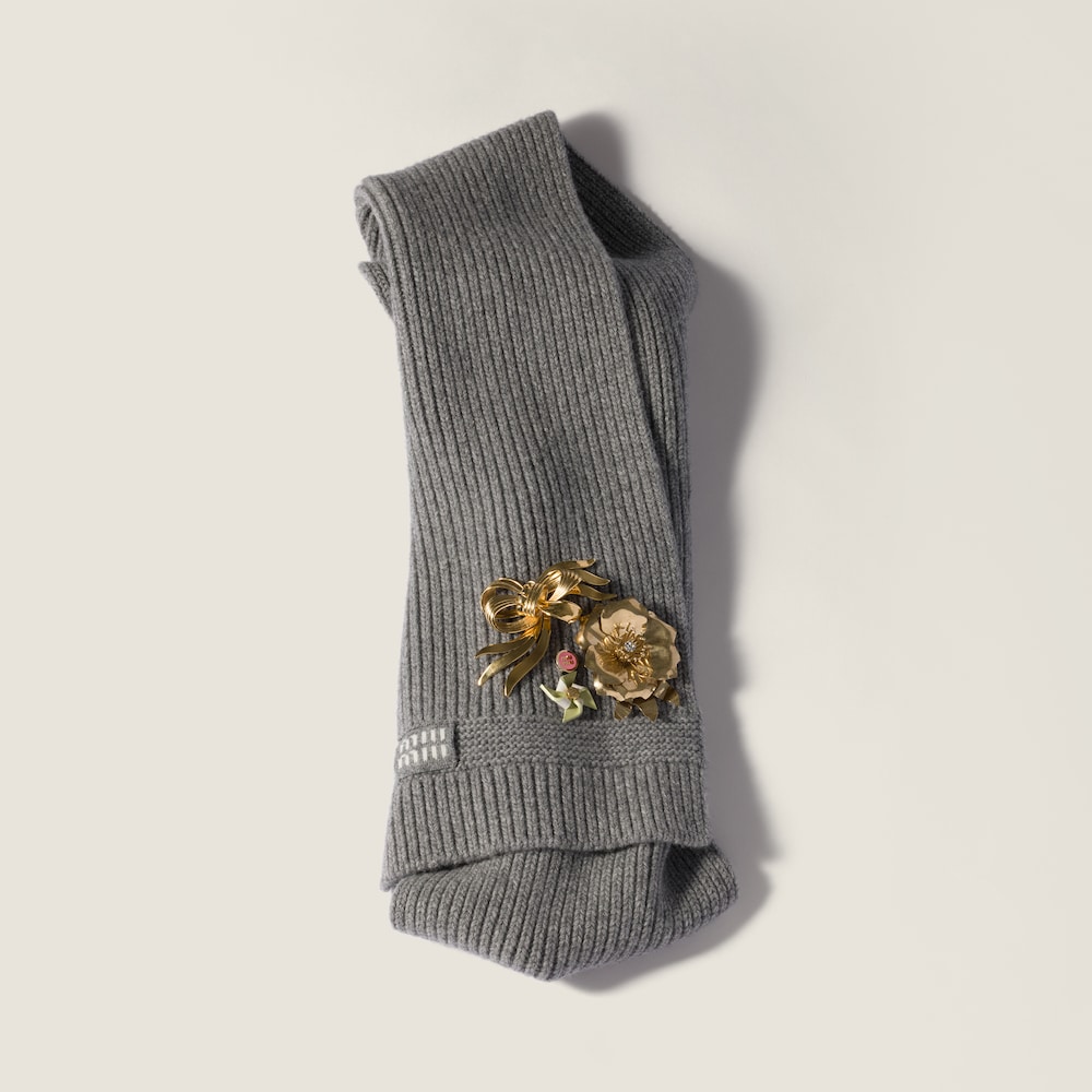 Miu Miu Cashmere scarf - Grey