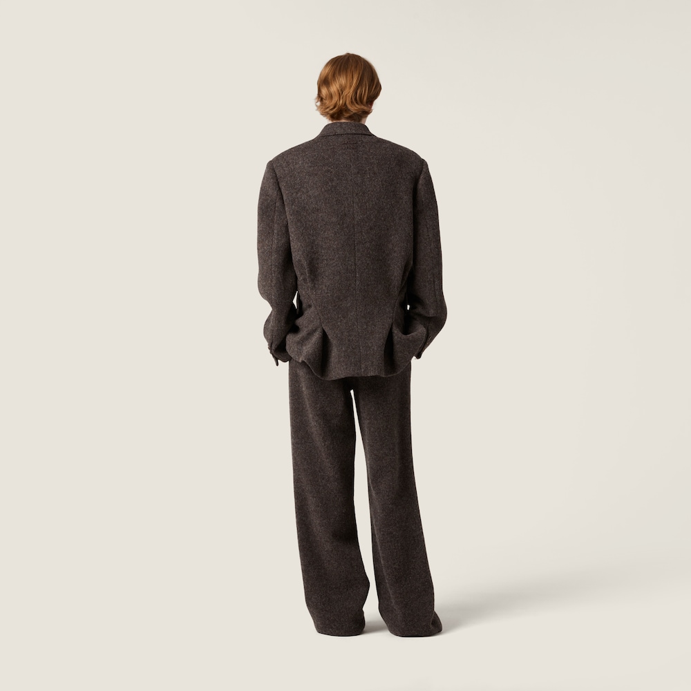 Miu Miu Light Shetland wool pants Ebony
