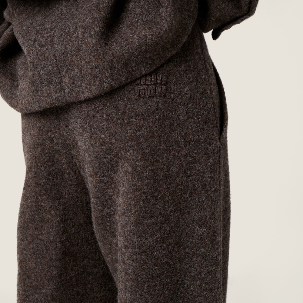 Miu Miu Light Shetland wool pants Ebony