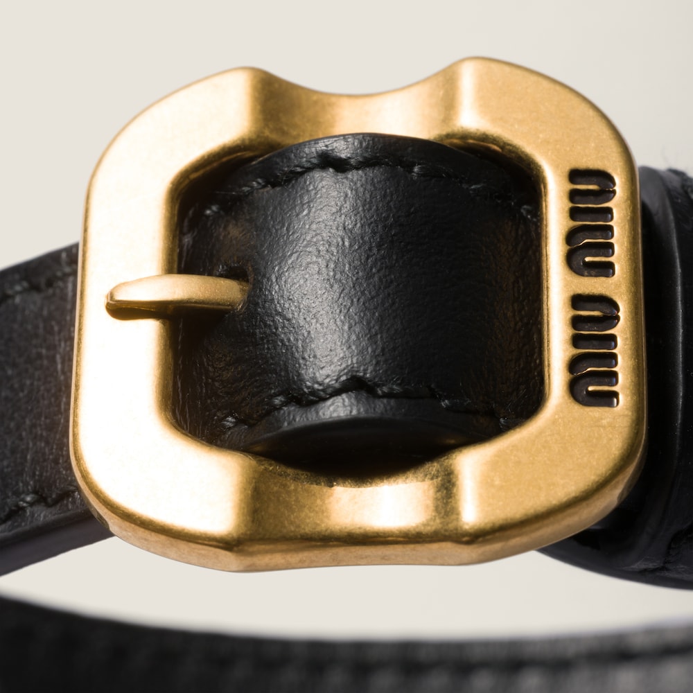 Miu Miu Leather bracelet Black
