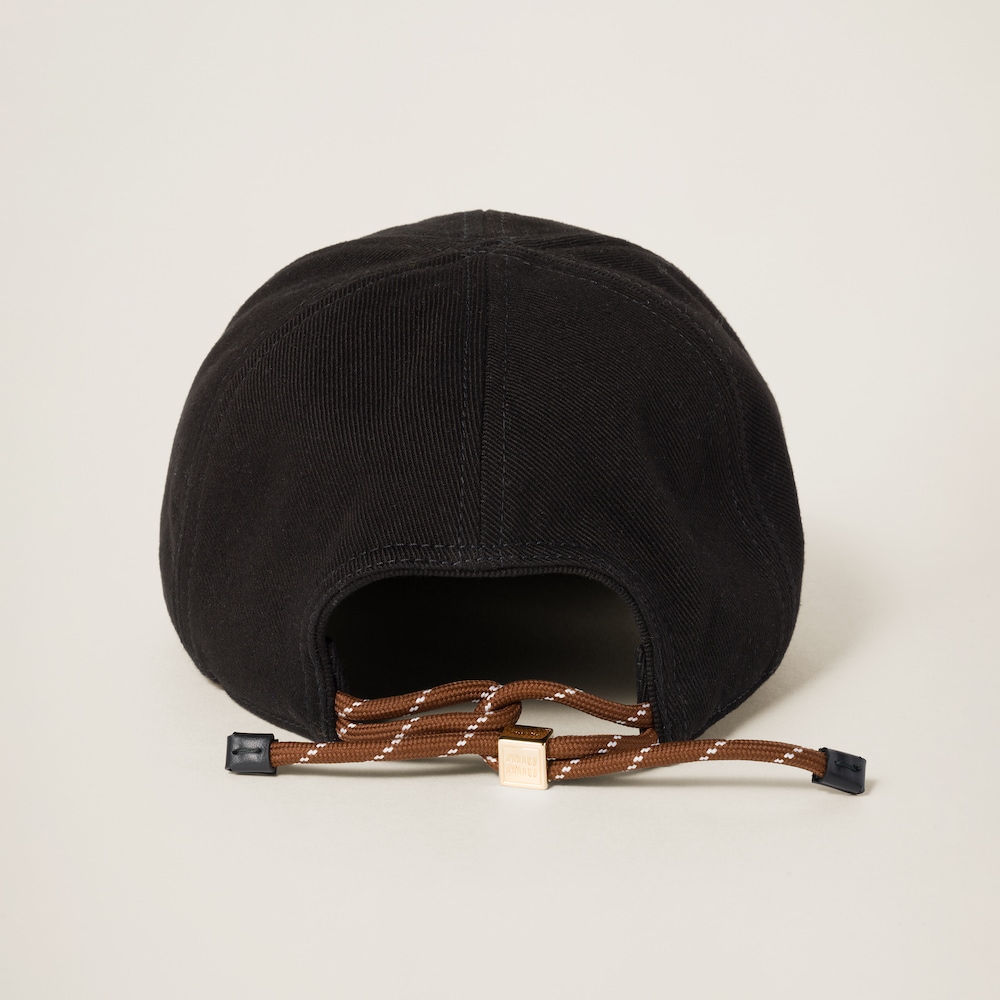 Miu Miu Denim baseball cap - Black/Tobacco