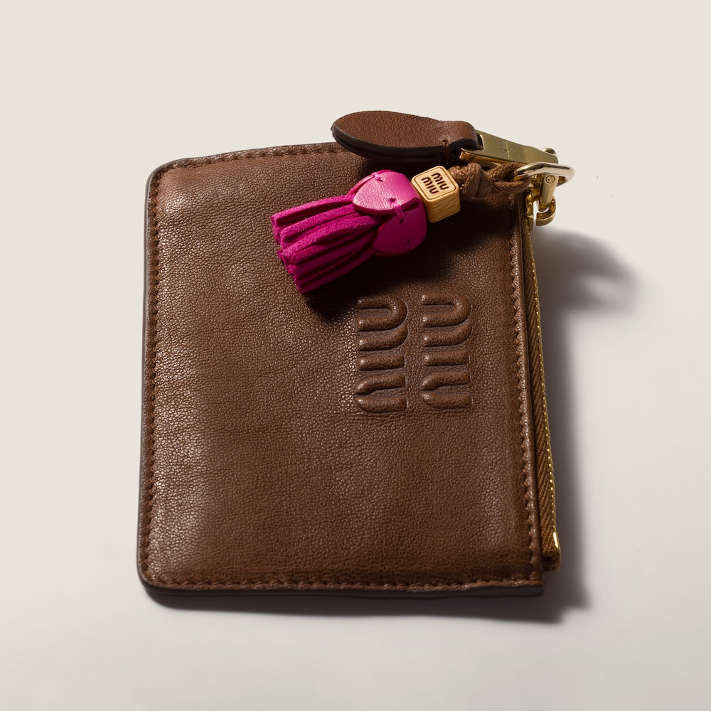 Miu Miu Leather micro trick - Fuchsia