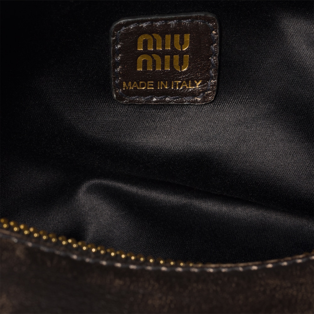 Miu Miu Leather pouch - Coffee Brown/Green