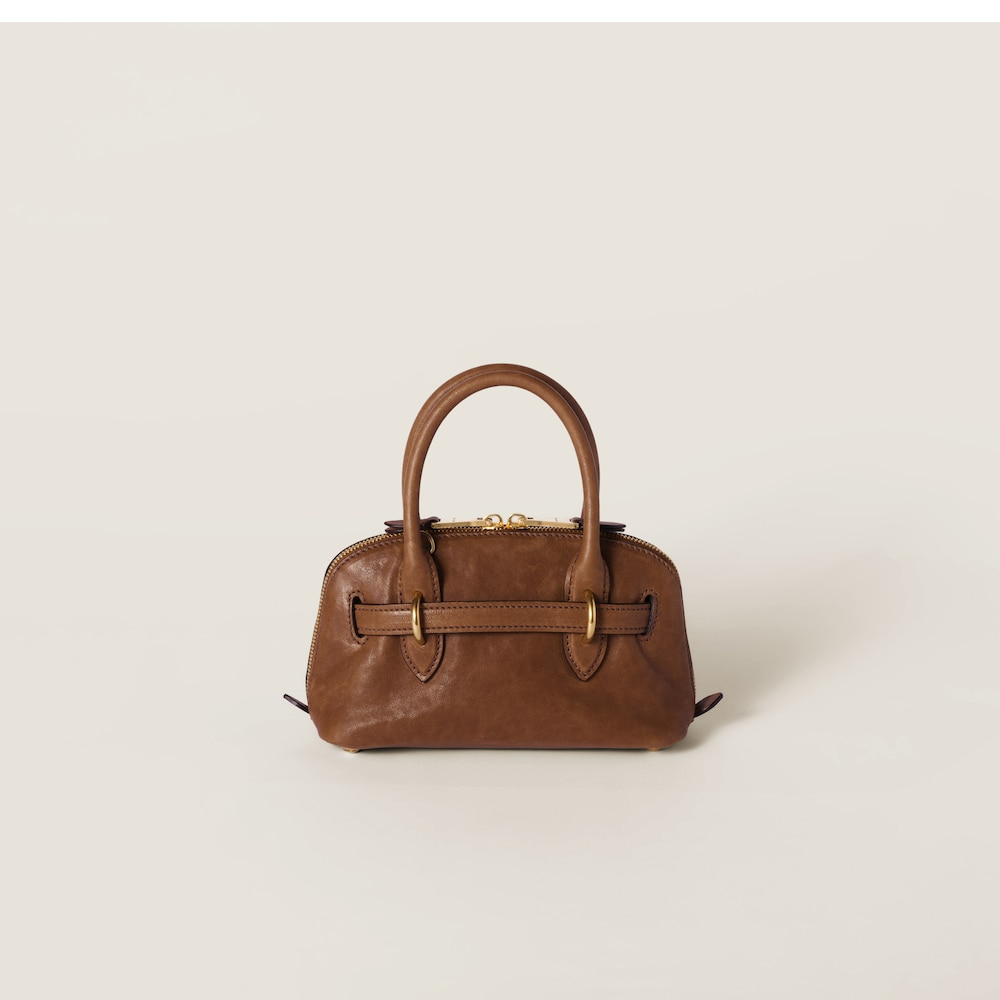 Miu Miu Aventure mini nappa leather bag Oak