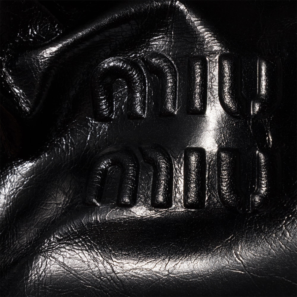 Miu Miu Shiny leather handbag Black