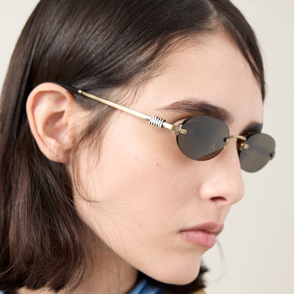 Miu Miu Logo sunglasses - Loden Green Lenses