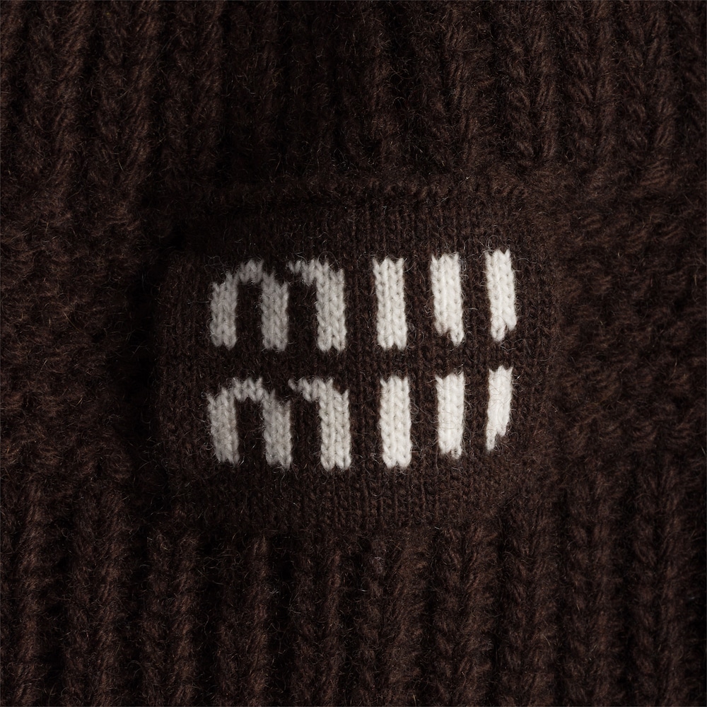 Miu Miu Wool and cashmere beanie - Dark Brown