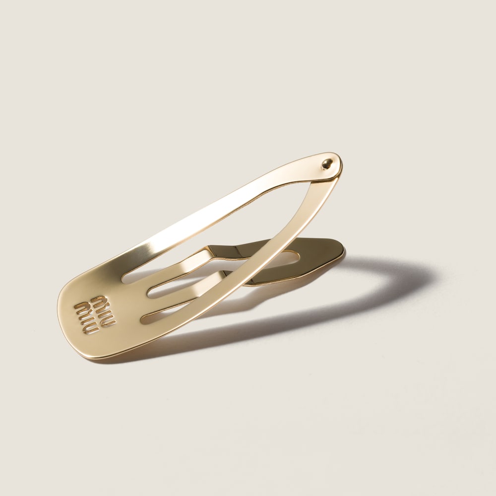 Miu Miu Metal hair clips - Gold