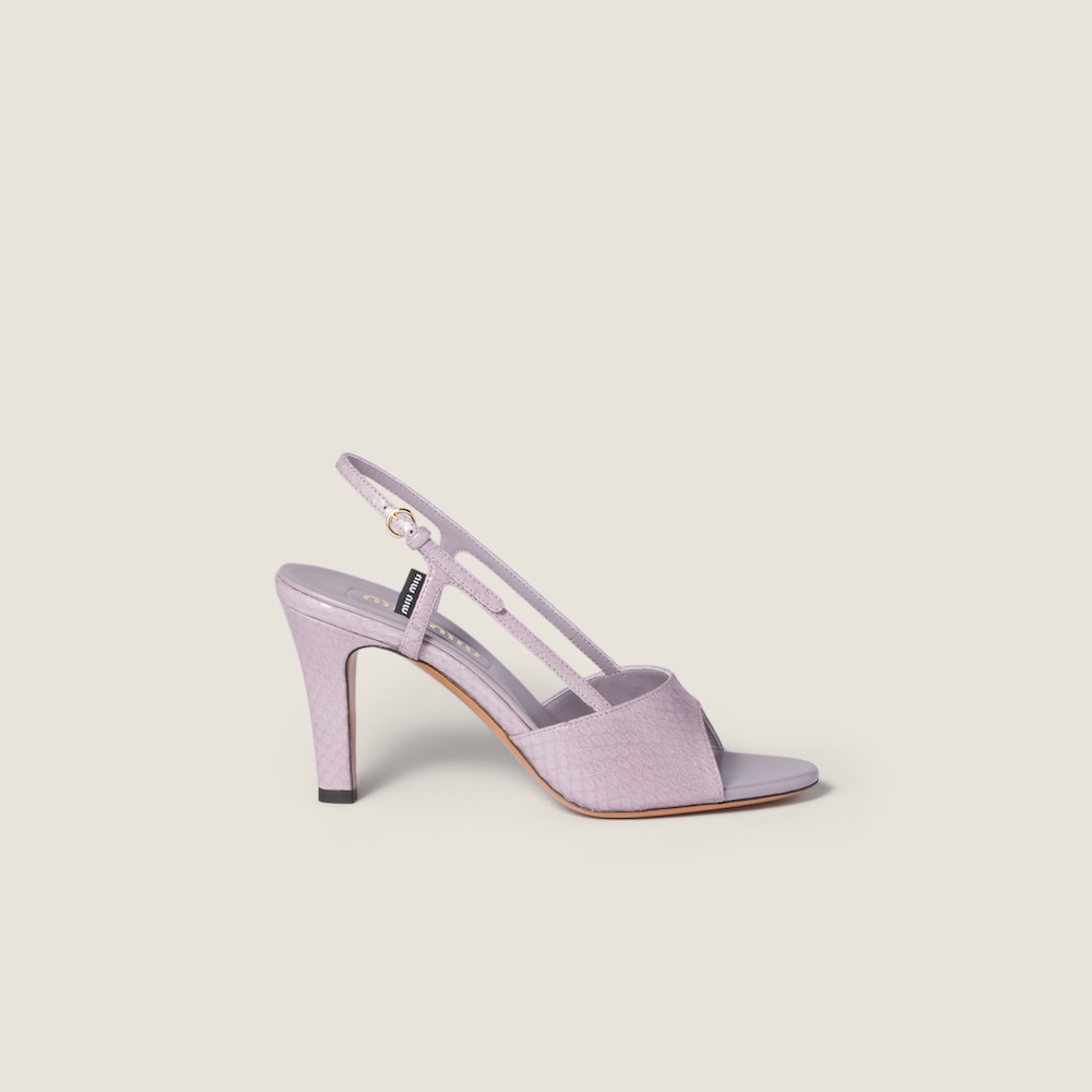 Miu Miu Ayers slingback sandals Wisteria