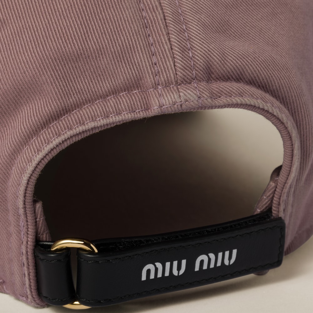 Miu Miu Drill baseball cap - Raspberry