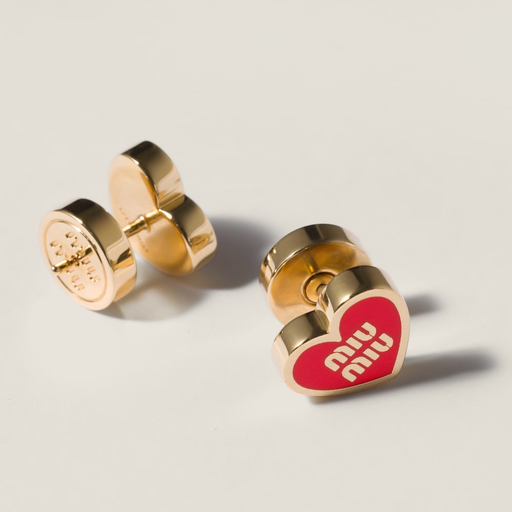 Miu Miu Metal earrings Gold / Red