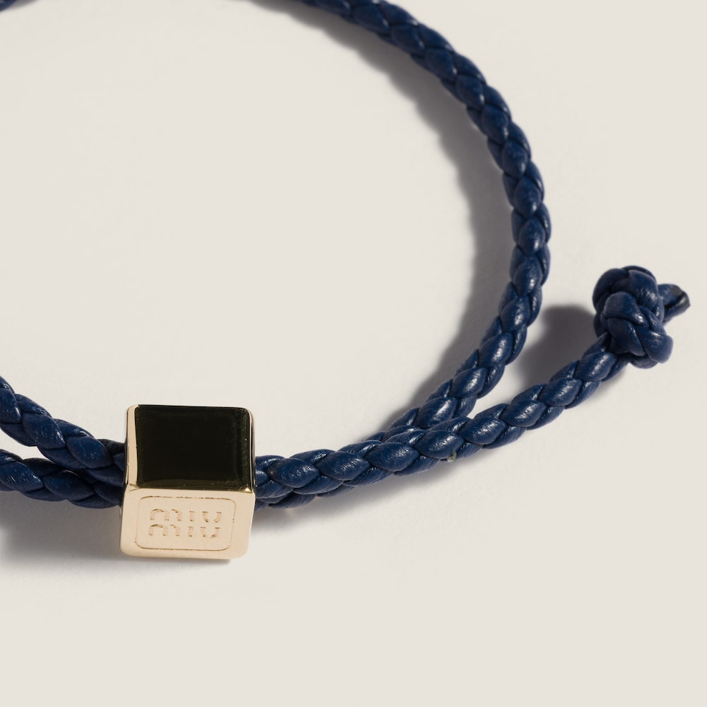 Miu Miu Leather bracelet Bluette