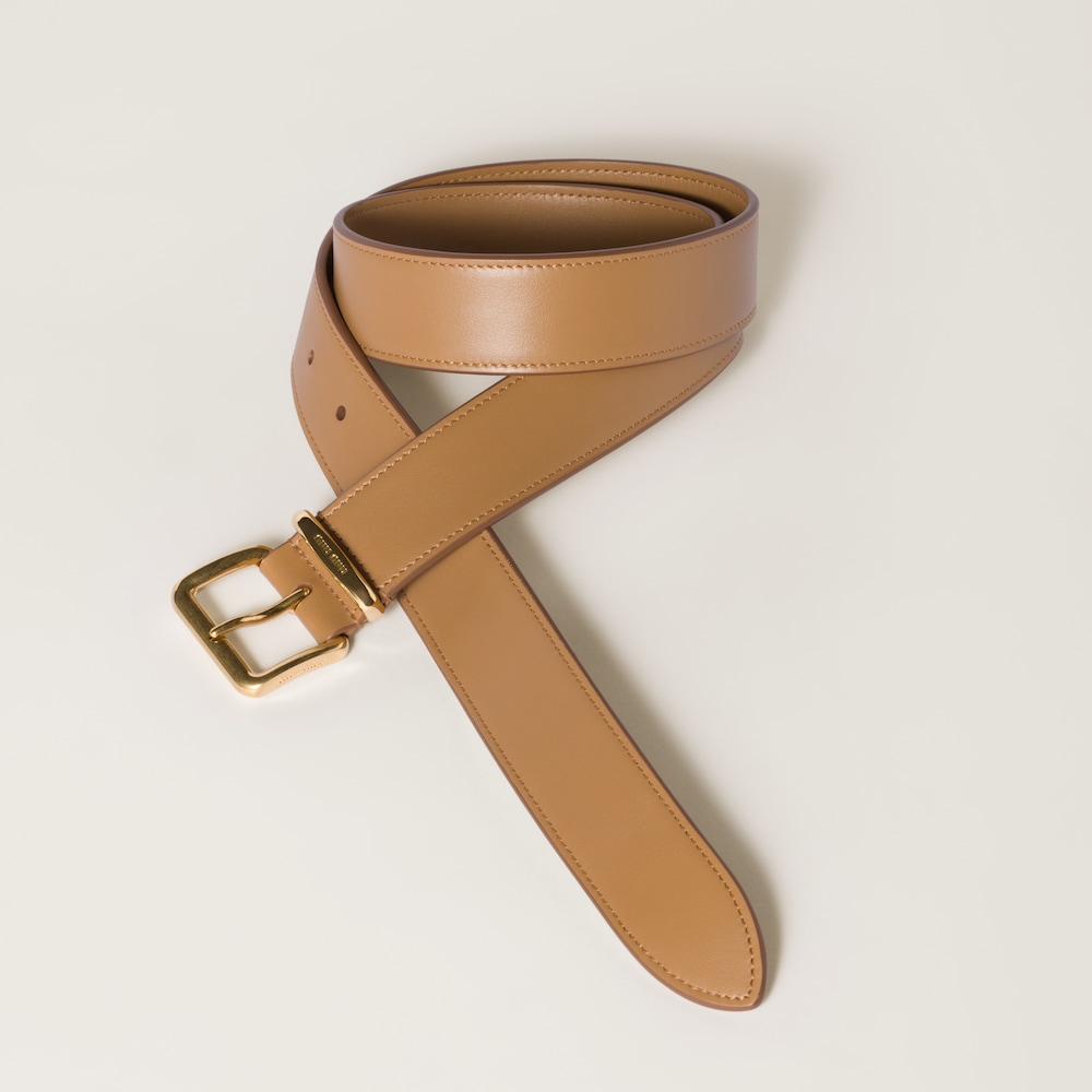Miu Miu Leather belt - Caramel