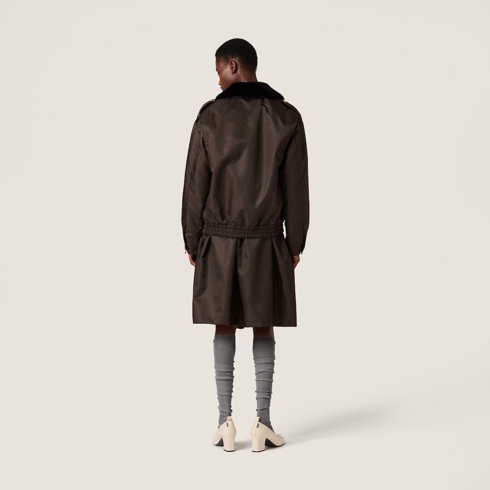 Miu Miu Technical gazar skirt Coffee