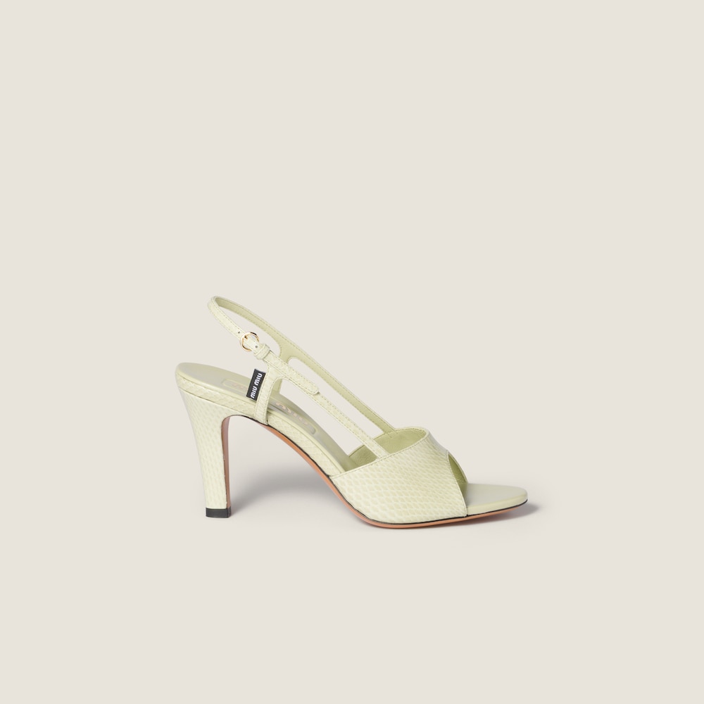Miu Miu Ayers slingback sandals Pistachio Green