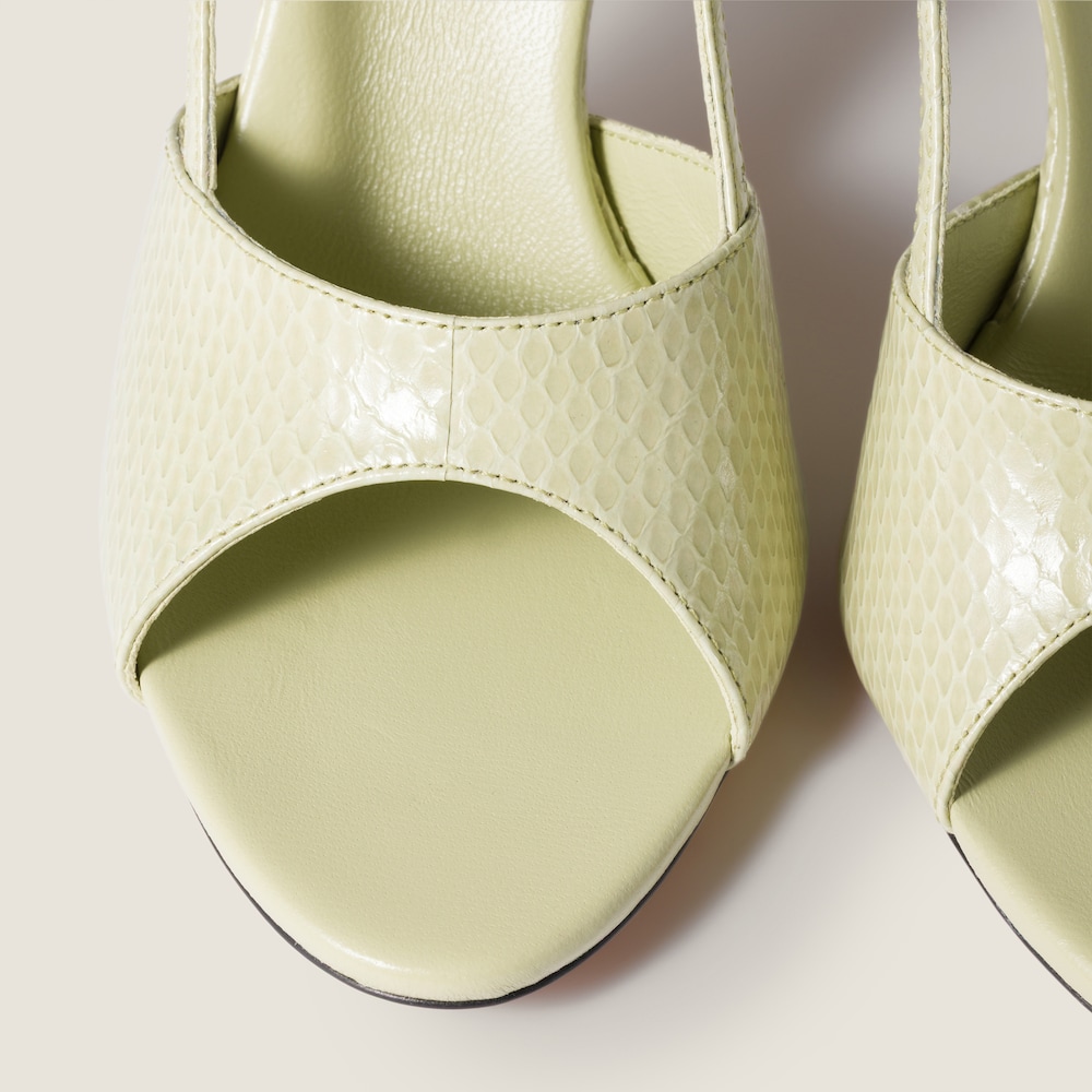 Miu Miu Ayers slingback sandals Pistachio Green