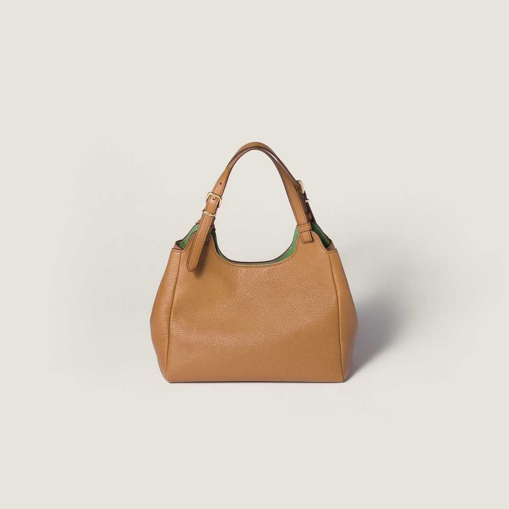 Miu Miu Leather handbag Caramel / Larch Green