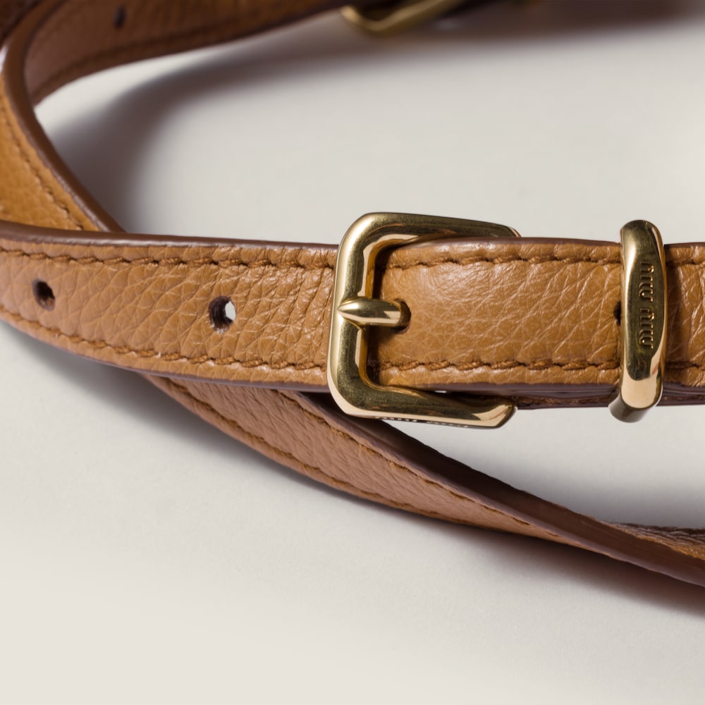 Miu Miu Leather handbag Caramel / Larch Green