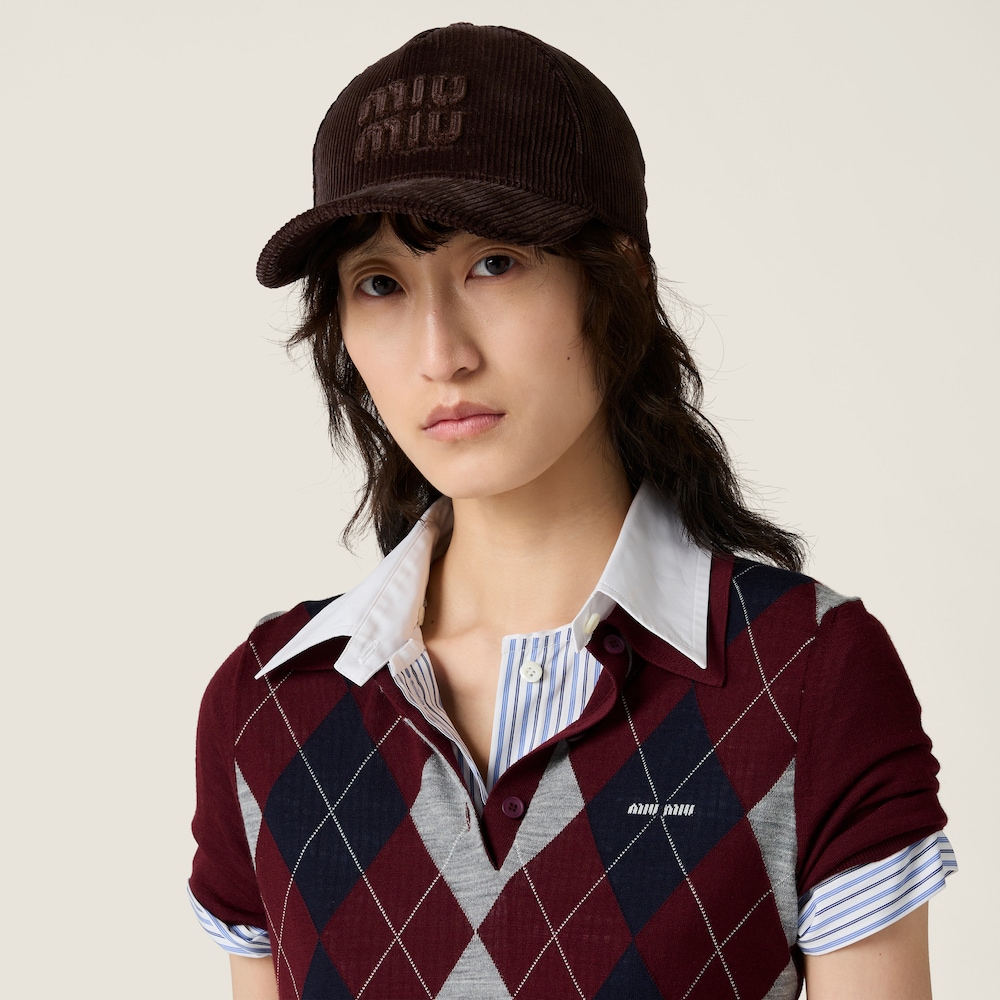 Miu Miu Velvet baseball cap - Ebony