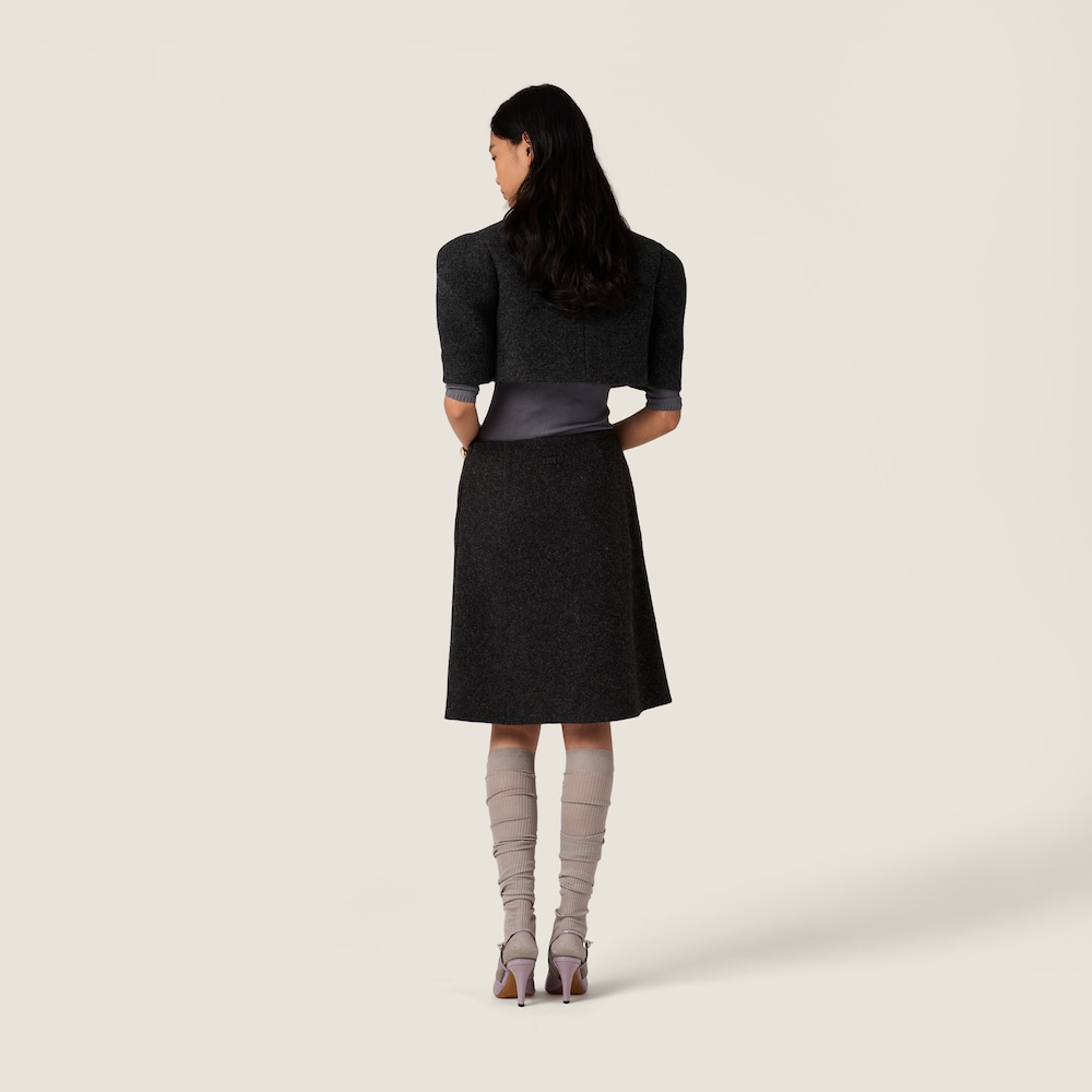 Miu Miu Shetland wool skirt Anthracite Gray