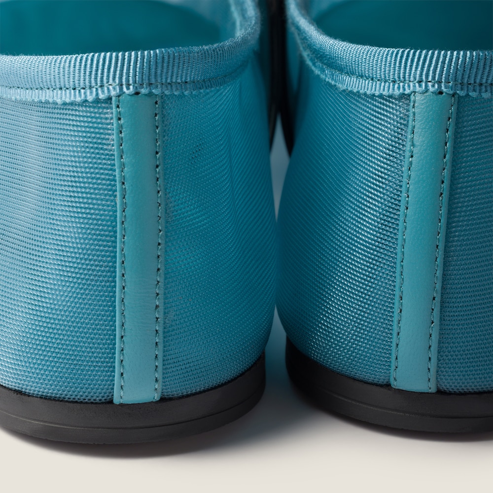 Miu Miu Mesh fabric ballerinas Anise