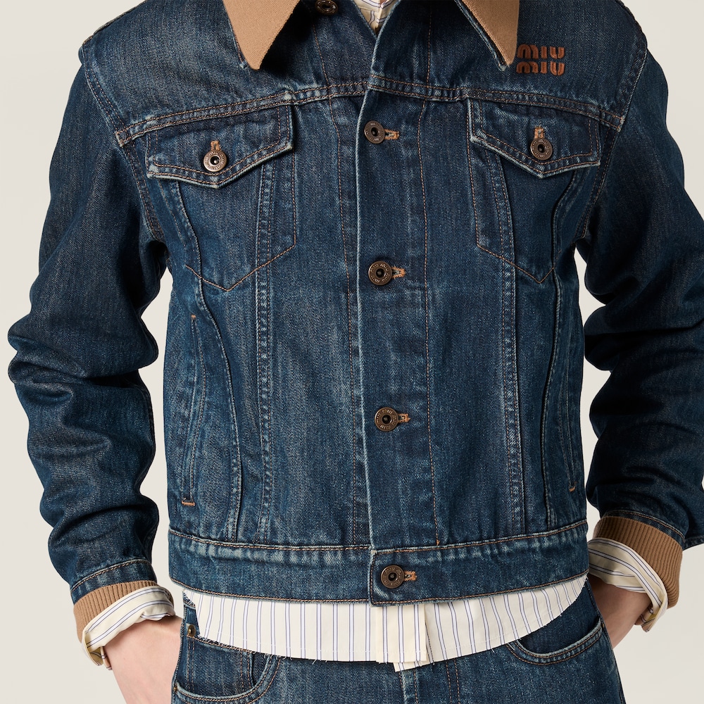 Miu Miu Denim blouson jacket Navy