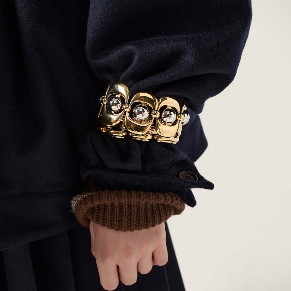 Miu Miu Velour blouson zipper jacket Blue / Grey