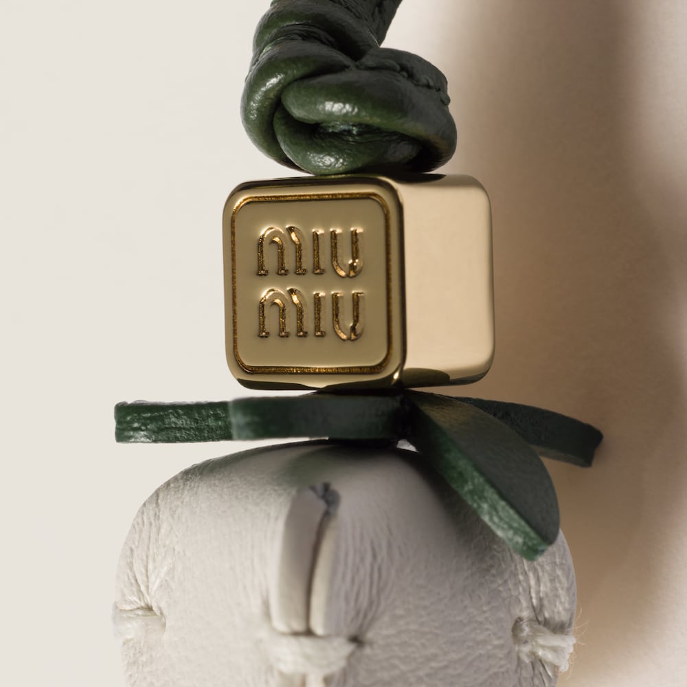 Miu Miu Leather micro trick - White/Whisky