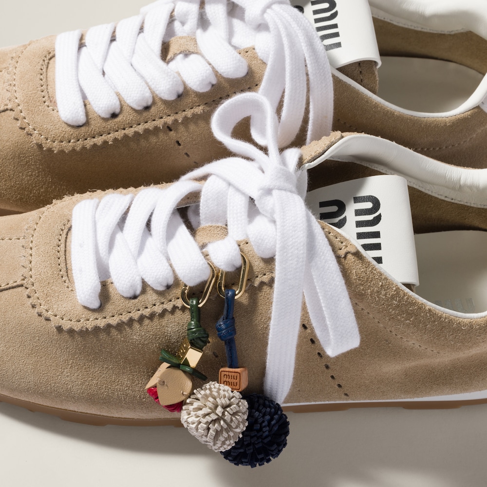 Miu Miu Leather micro trick - Bright Blue/White