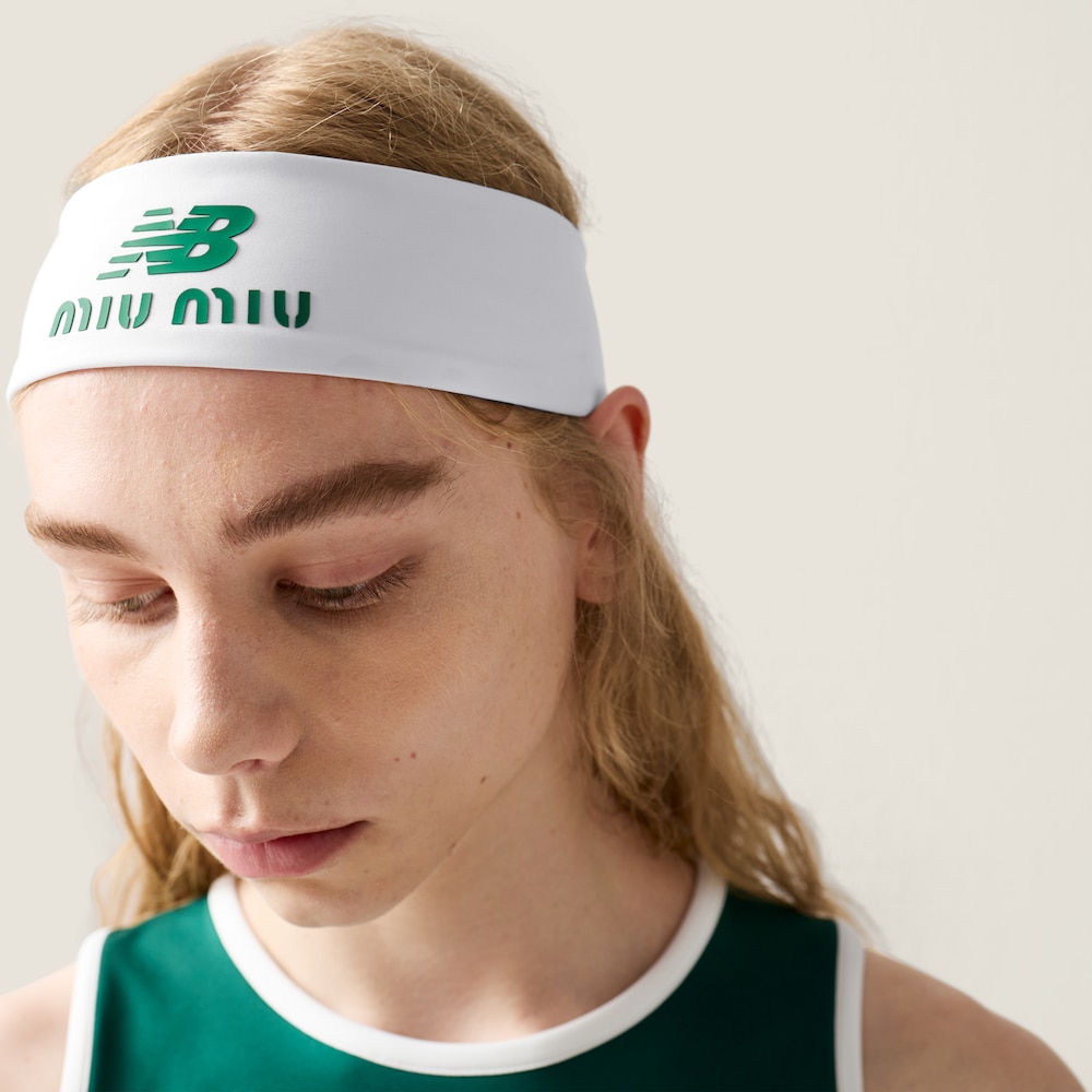 Miu Miu Stretch technical jersey band - White/Green