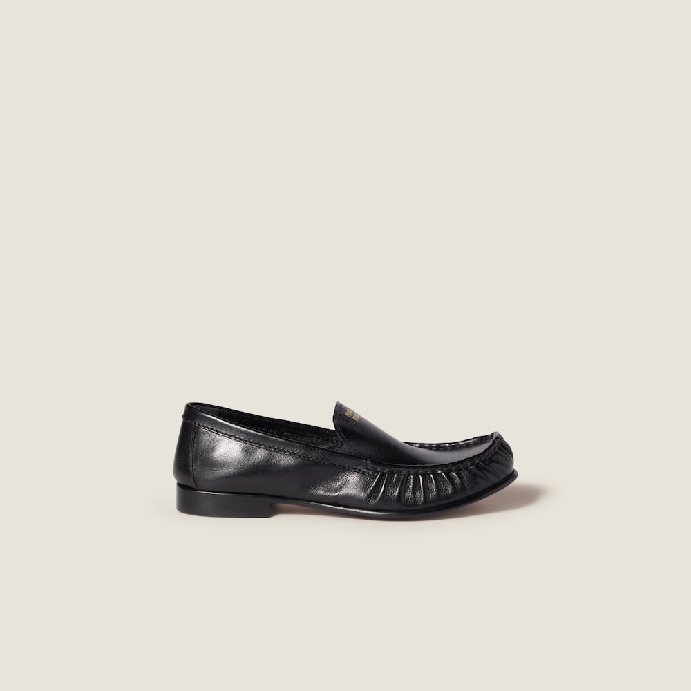 Miu Miu Buffalo leather loafers Black