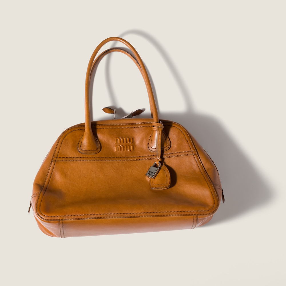 Miu Miu Vivant Leather bag Cognac