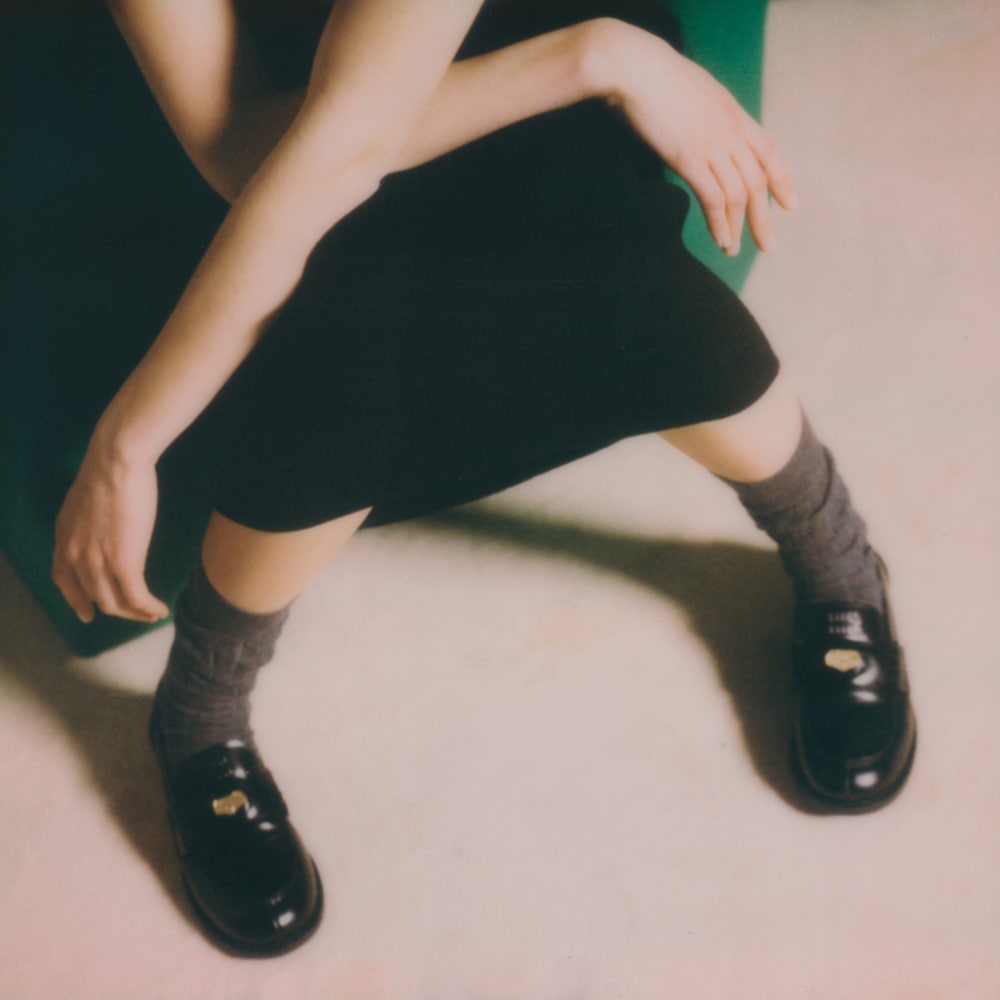 Miu Miu Brushed leather penny loafers Black