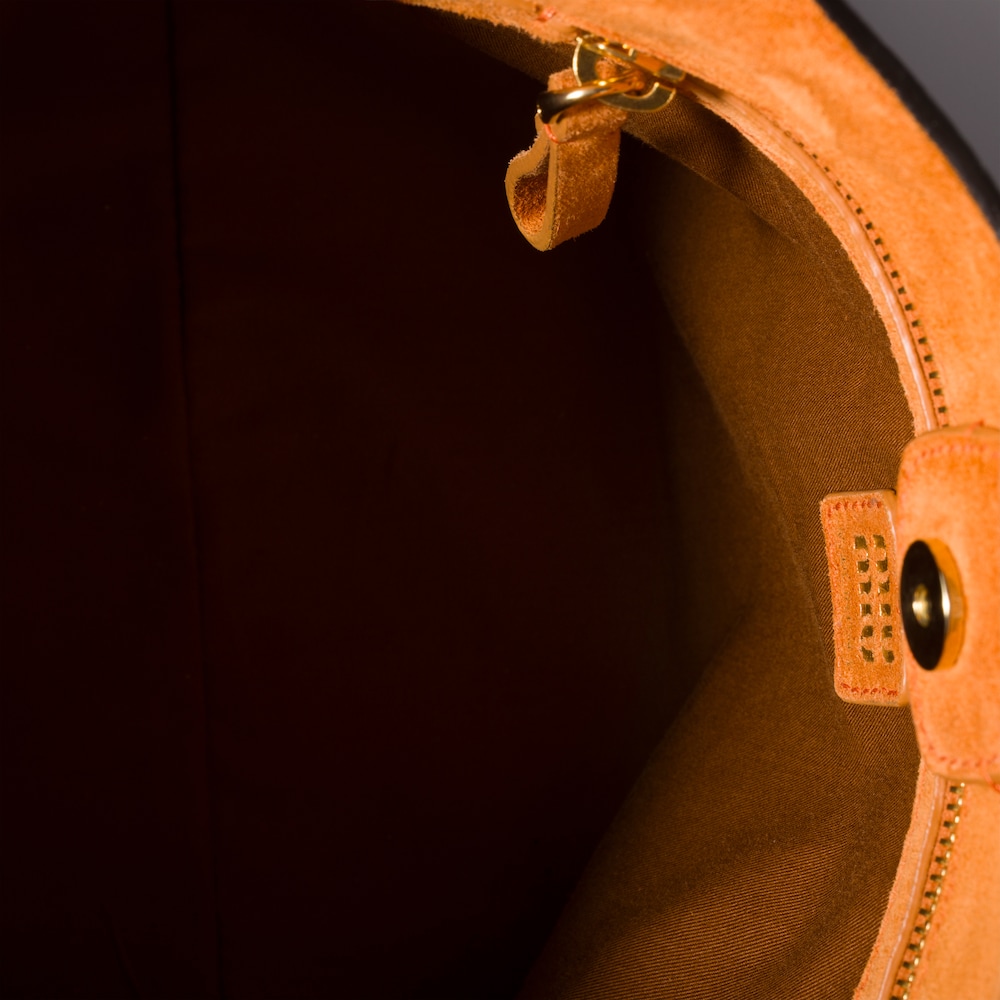 Miu Miu Leather bucket bag Dark Brown / Papaya