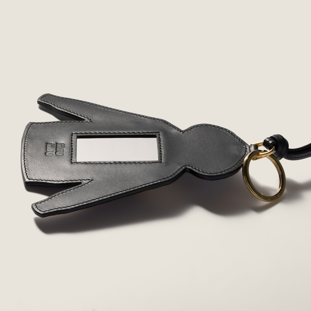 Miu Miu Leather keyring trick - Bluette