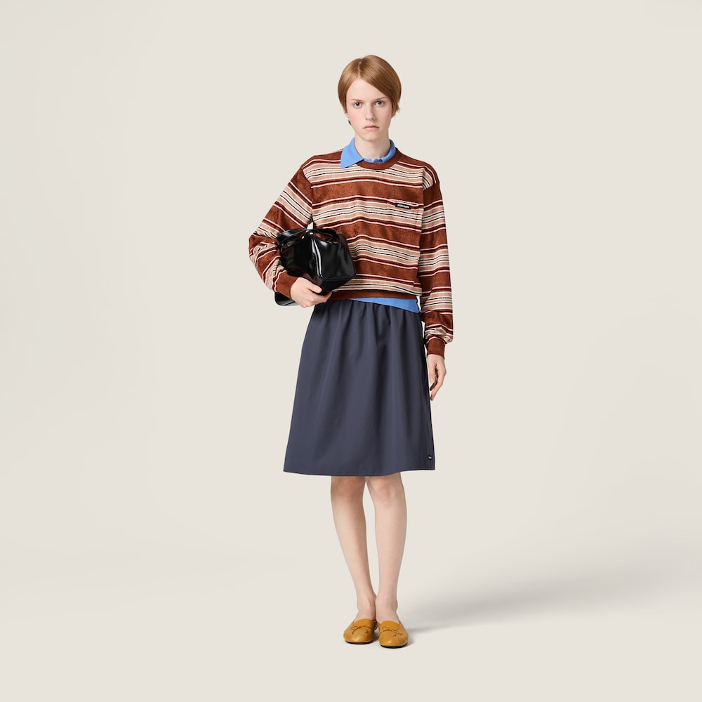 Miu Miu Chenille sweater Tobacco